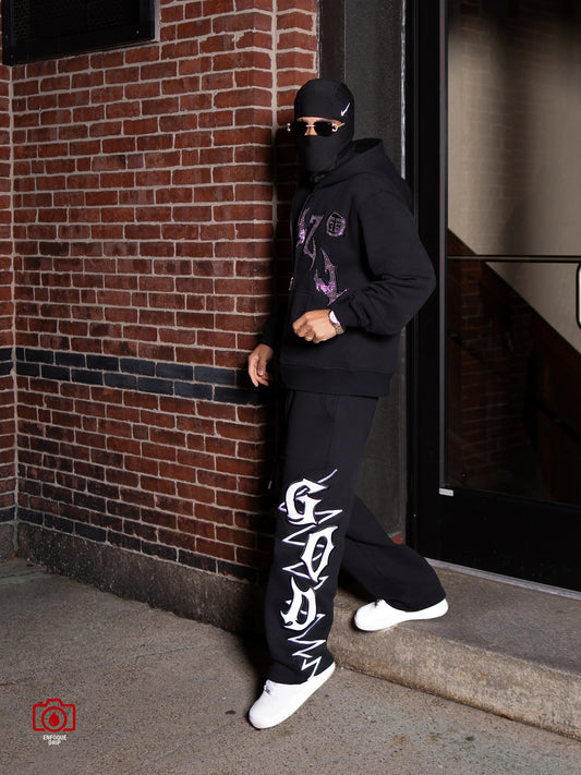 GLAZA- SWEATSHIRT SETS |BLACK|-002