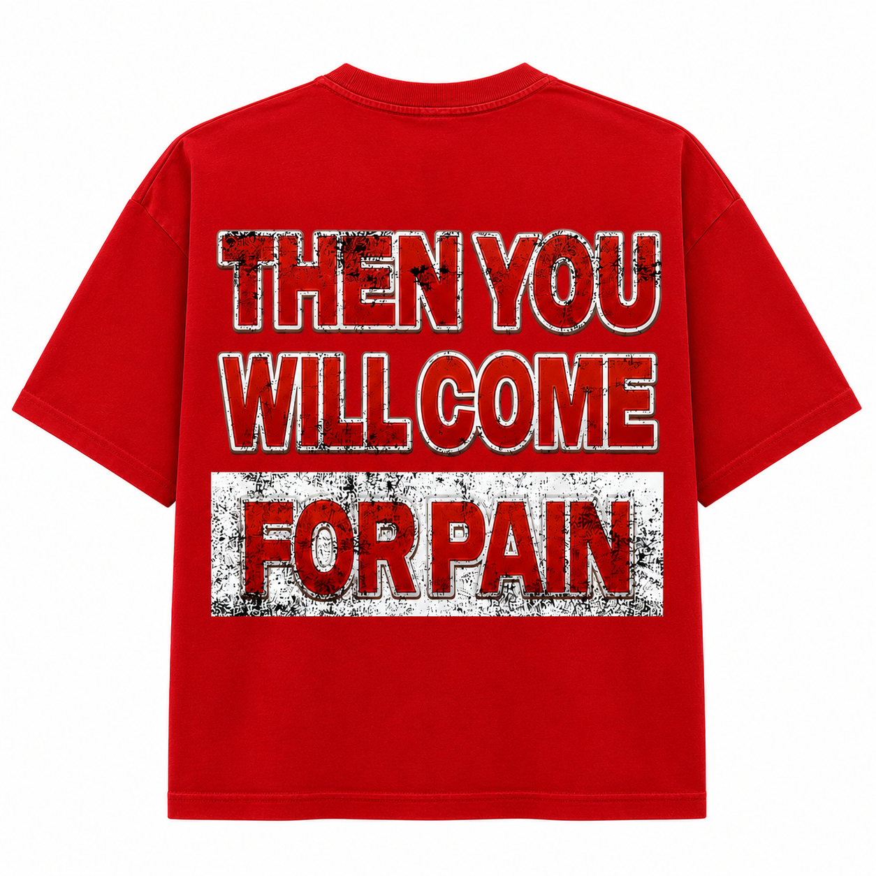 Flowers - Heavyweight Terry Oversized Tee- Red