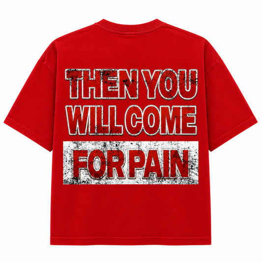 Flowers - Heavyweight Terry Oversized Tee- Red
