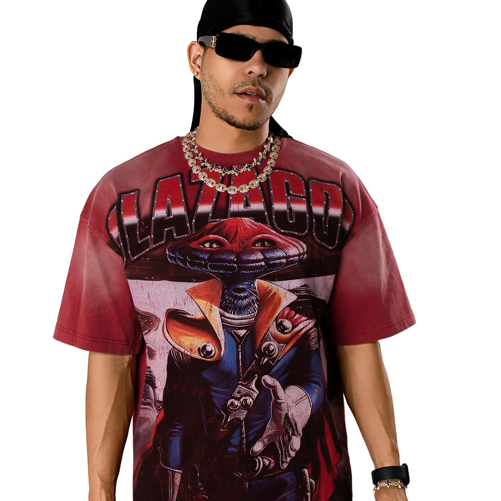 Hero- Heavyweight Acid Wash Oversized Tee – GLAZA GOD