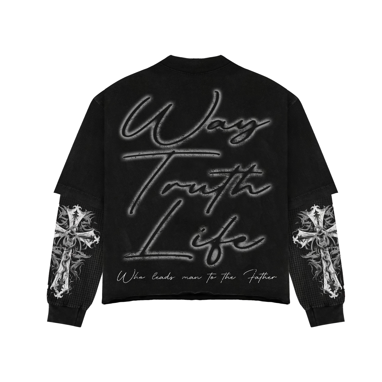 CRUCIFIXION | BLACK |GLAZA- Sweatshirt Crew Neck-