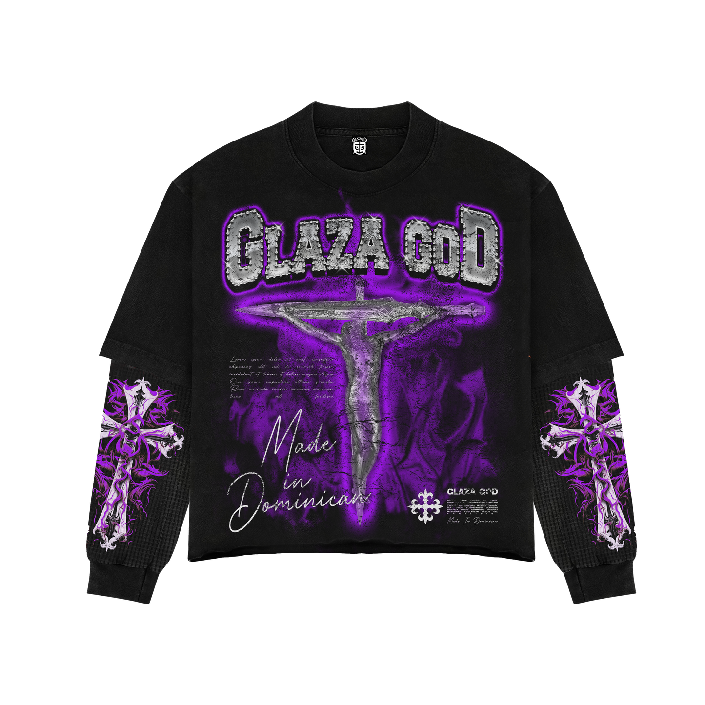 CRUCIFIXION | Purpura |GLAZA- Sweatshirt Crew Neck-