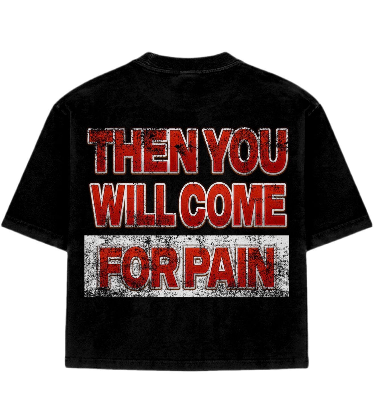 Flowers - Heavyweight Terry Oversized Tee- Black