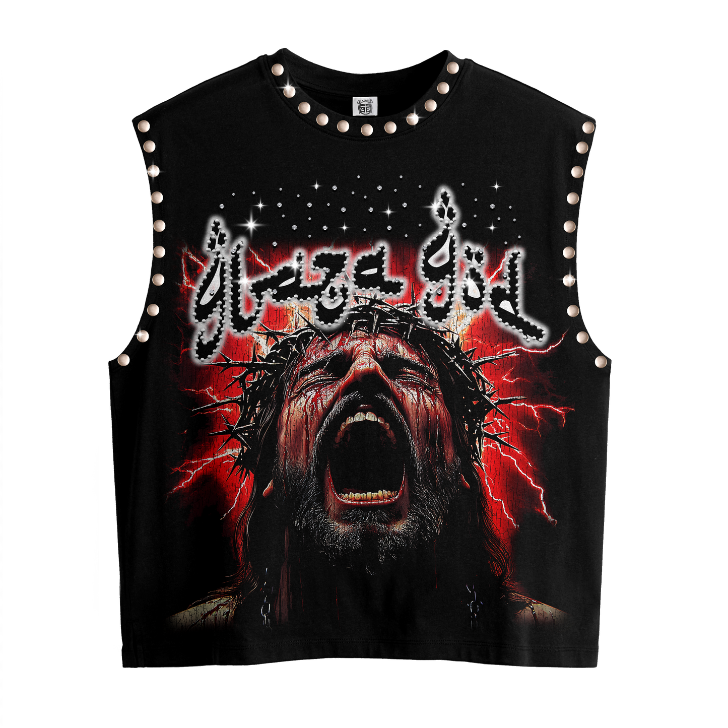SUFFERING | BLACK |GLAZA -Sleeveless Tee-