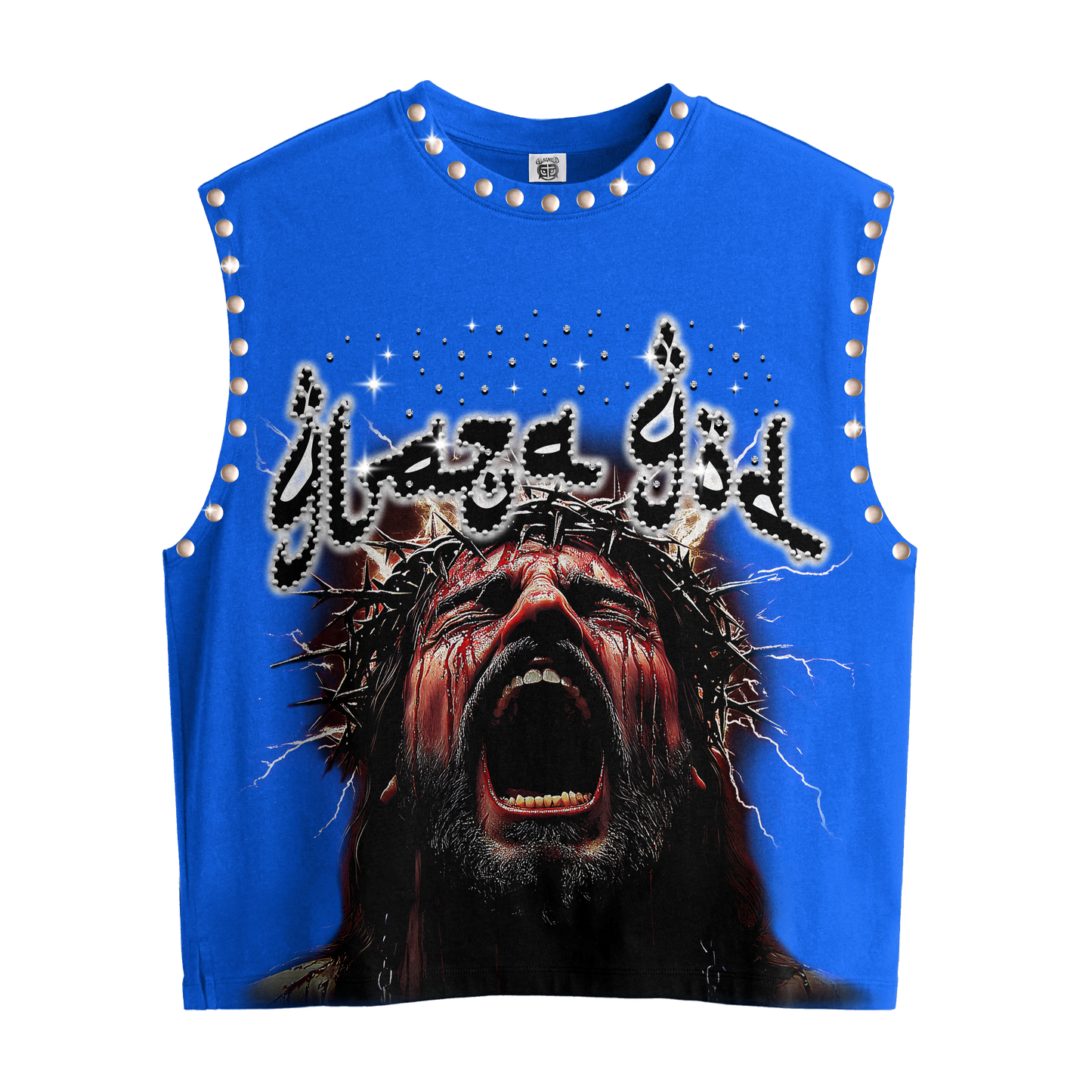 SUFFERING | BLUE |GLAZA -Sleeveless Tee-
