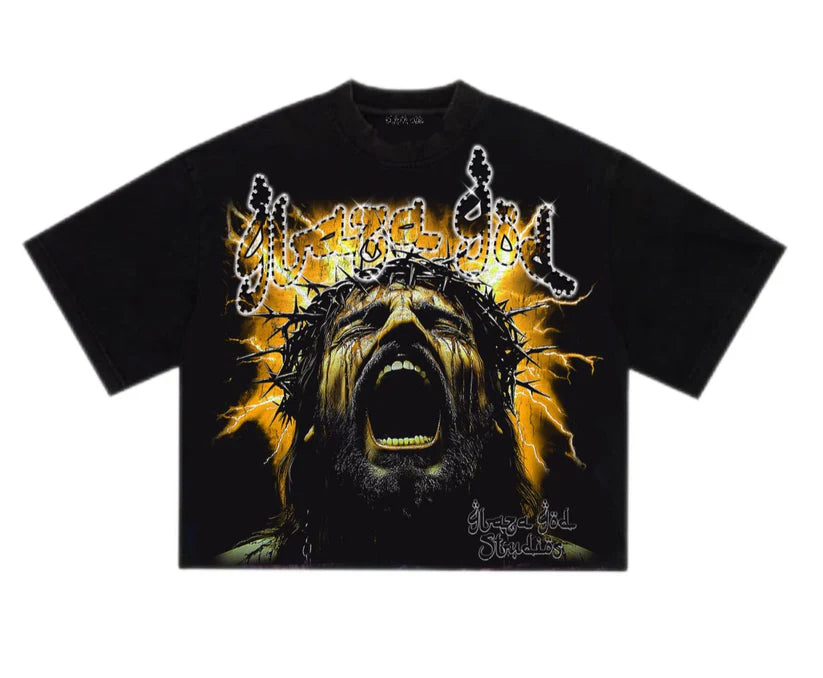 CRUCIFIXION |YELLOW |GLAZA T-Shirt Oversized-