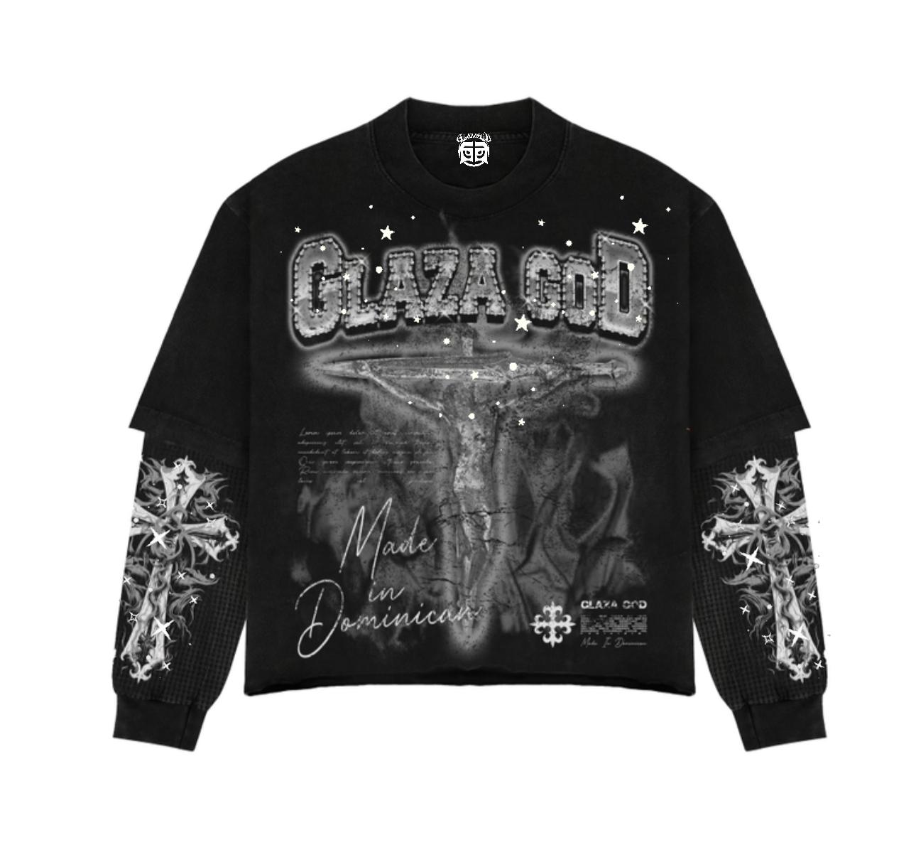 CRUCIFIXION | BLACK |GLAZA- Sweatshirt Crew Neck-02