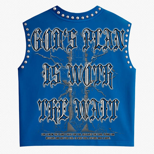 SUFFERING | BLUE |GLAZA -Sleeveless Tee-