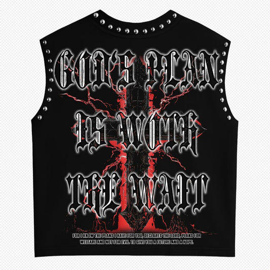 SUFFERING | BLACK |GLAZA -Sleeveless Tee-