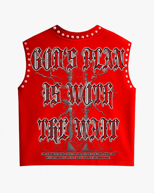 SUFFERING | RED |GLAZA -Sleeveless Tee-