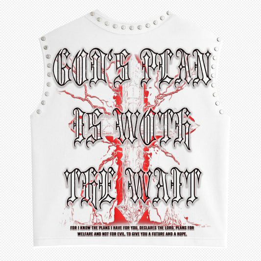 SUFFERING | WHITE |GLAZA -Sleeveless Tee-