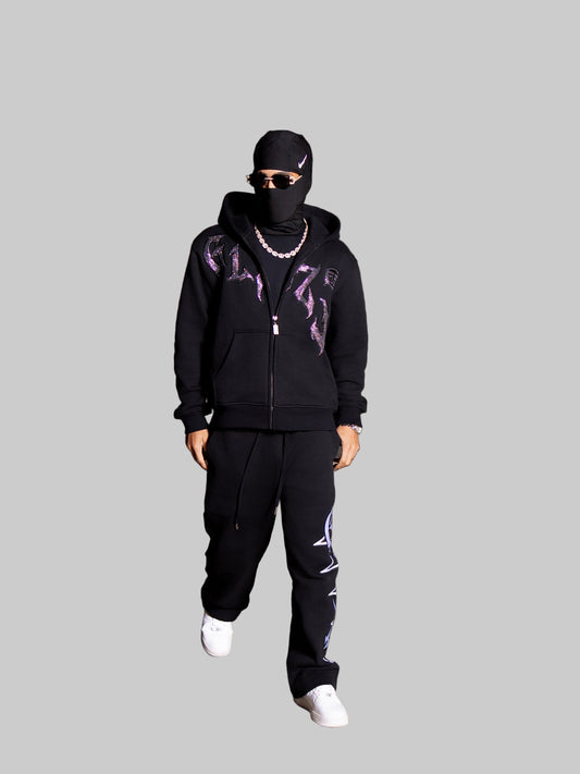 GLAZA- SWEATSHIRT SETS |BLACK|-002