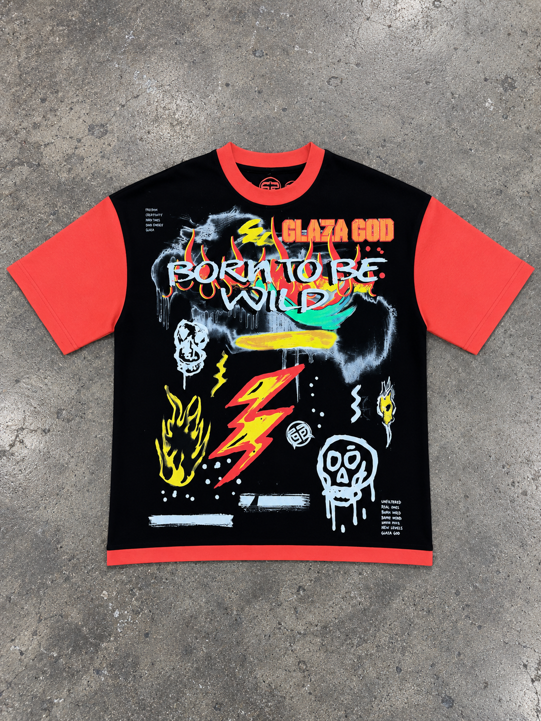 Unique -  Acid Wash Oversized Tee- 02