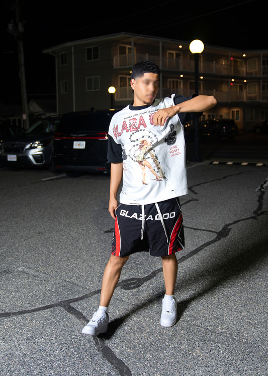 La Santa -Distressed Acid Wash Oversized Tee