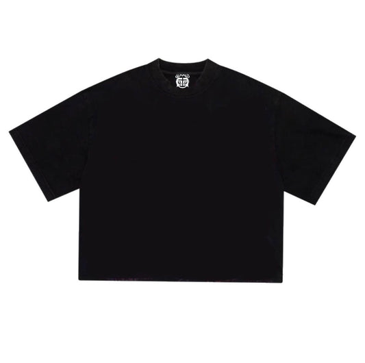 BLACK  BLANK —GLAZA T-Shirt Oversized