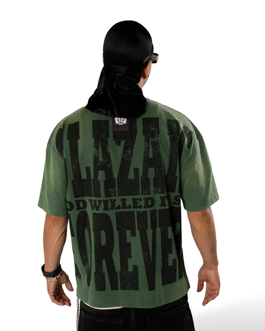 Luz Verde- Heavyweight Acid Wash Oversized Tee