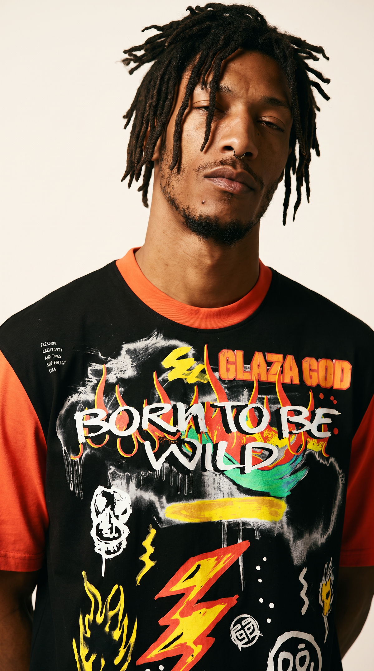 Unique -  Acid Wash Oversized Tee- 02