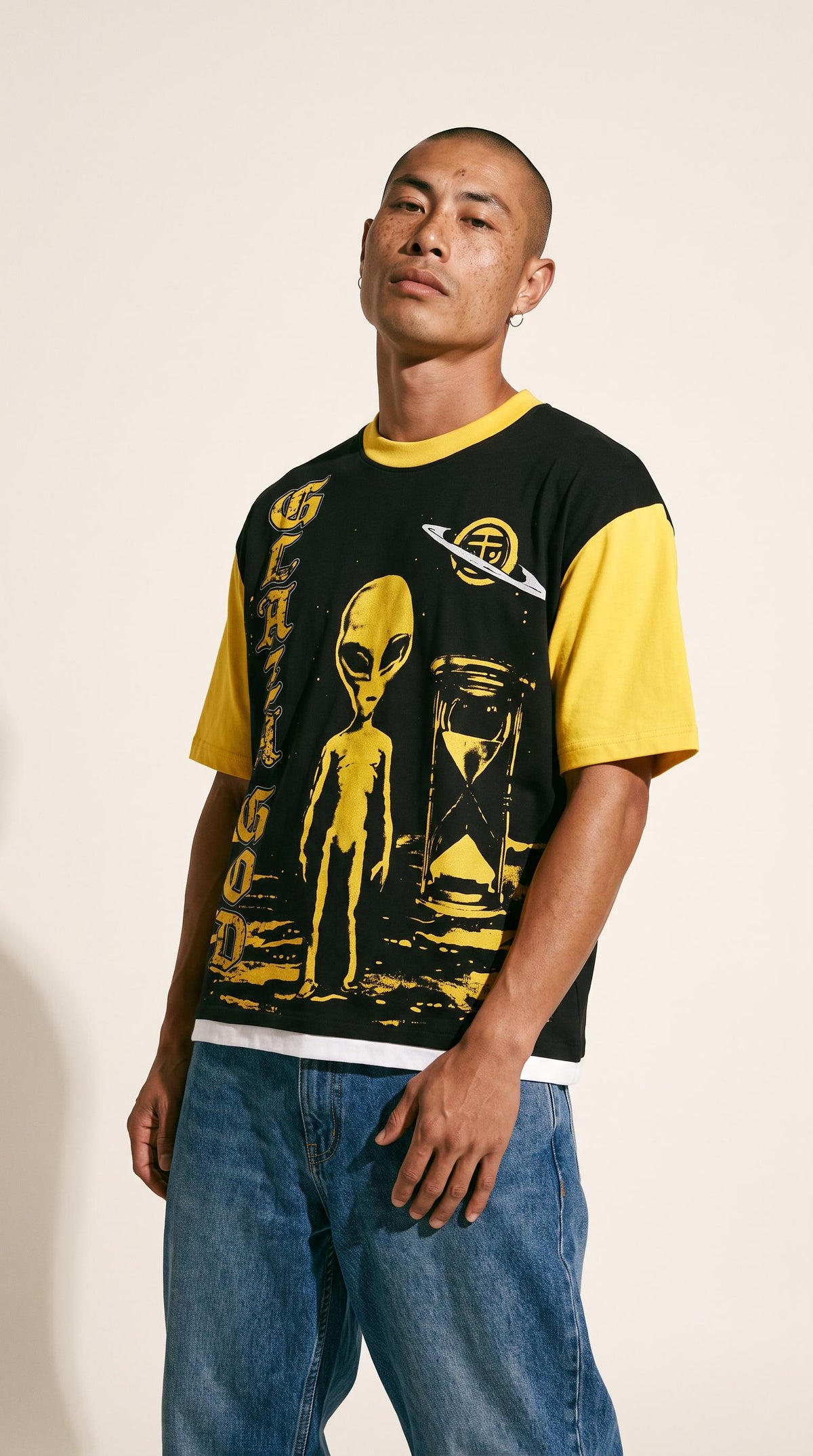 Planet -  Acid Wash Oversized Tee- 04