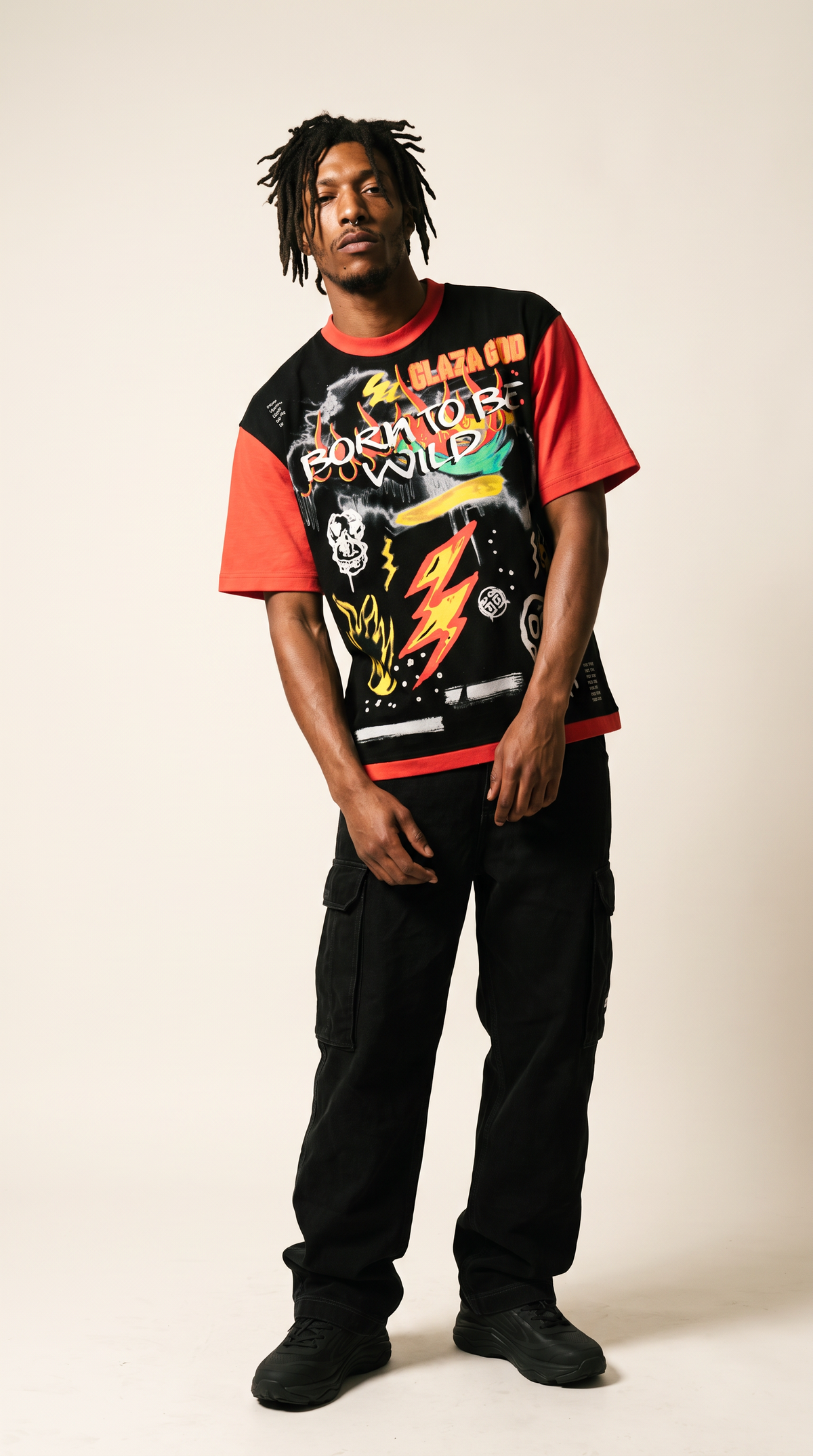 Unique -  Acid Wash Oversized Tee- 02