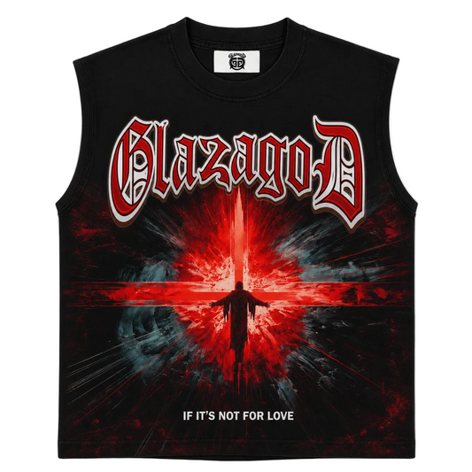 Presence – Heavyweight Acid Wash Sleeveless Tee -Red