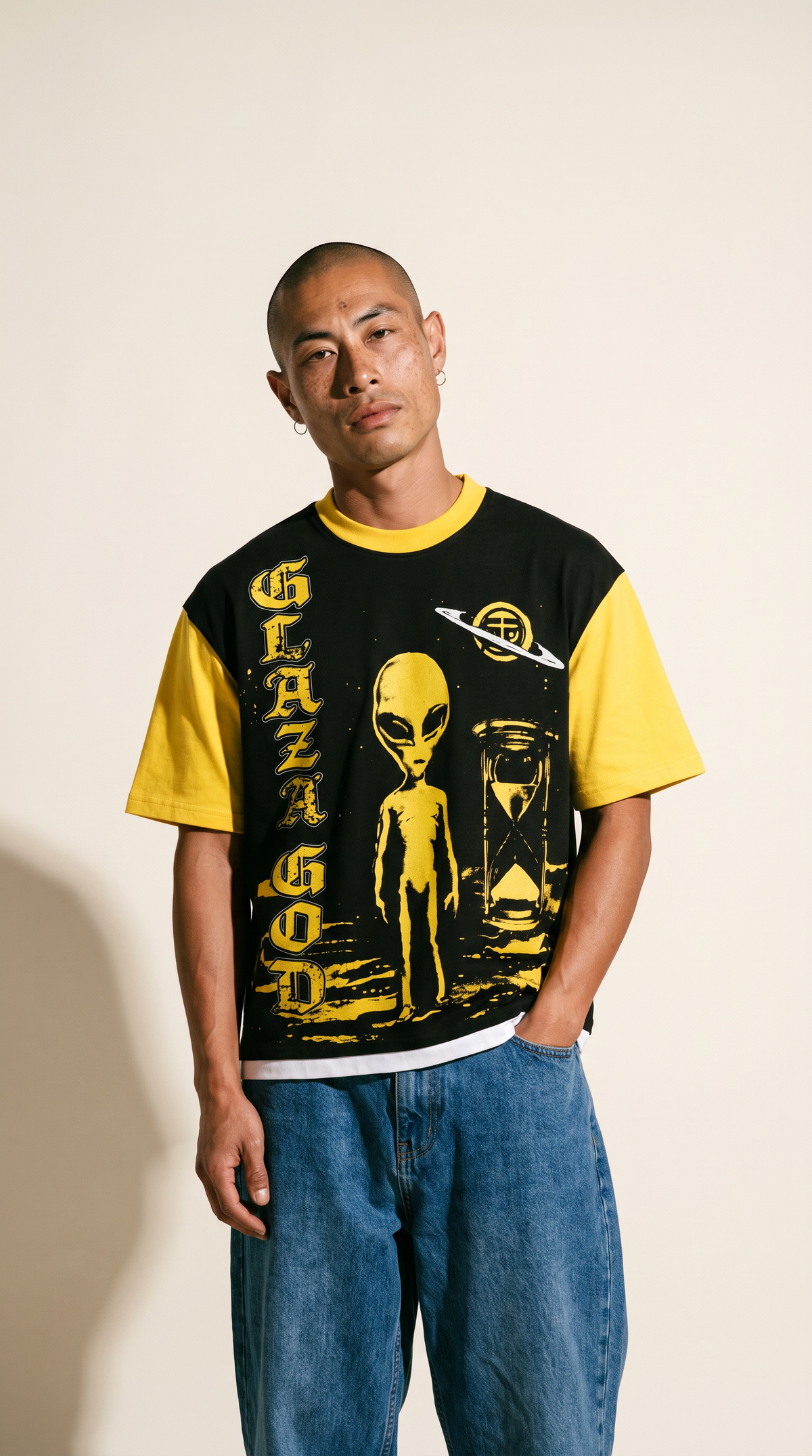Planet -  Acid Wash Oversized Tee- 04