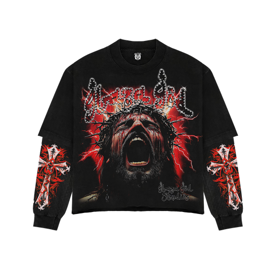 SUFFERING |RED |GLAZA - Sweatshirt Crew Neck-