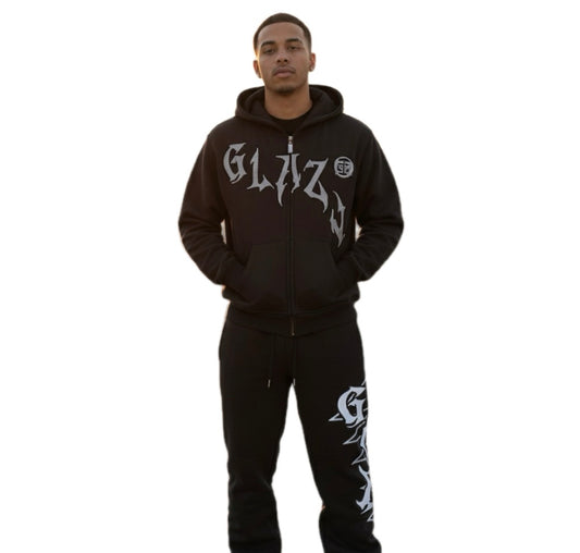 GLAZA- SWEATSHIRT SETS |BLACK|-002