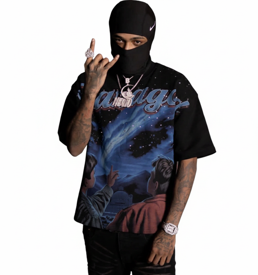 Sky -T-Shirt Oversized-DARK