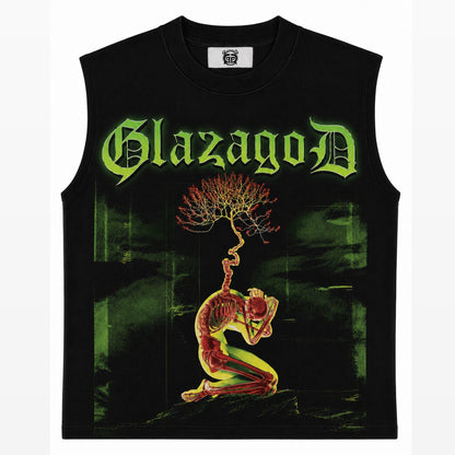 Growth – Heavyweight Acid Wash Sleeveless Tee -Green