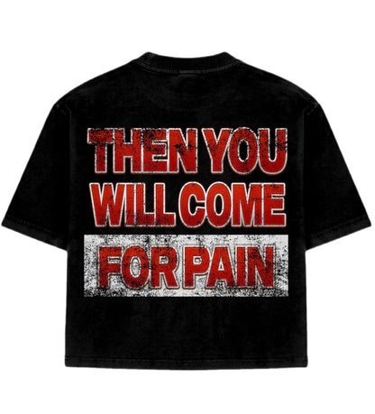Flowers - Heavyweight Terry Oversized Tee- Black