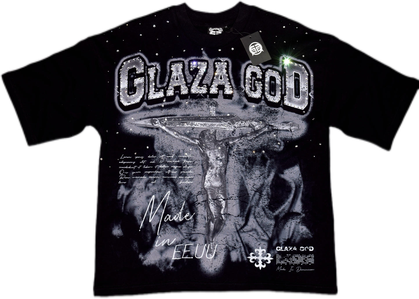 CRUCIFIXION |BLACK |GLAZA T-Shirt Oversized-001
