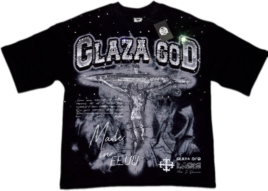 CRUCIFIXION |BLACK |GLAZA T-Shirt Oversized-001