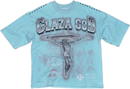 CRUCIFIXION |BLUE|GLAZA- T-Shirt Oversized-008