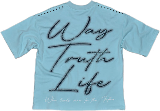 CRUCIFIXION |BLUE|GLAZA- T-Shirt Oversized-008