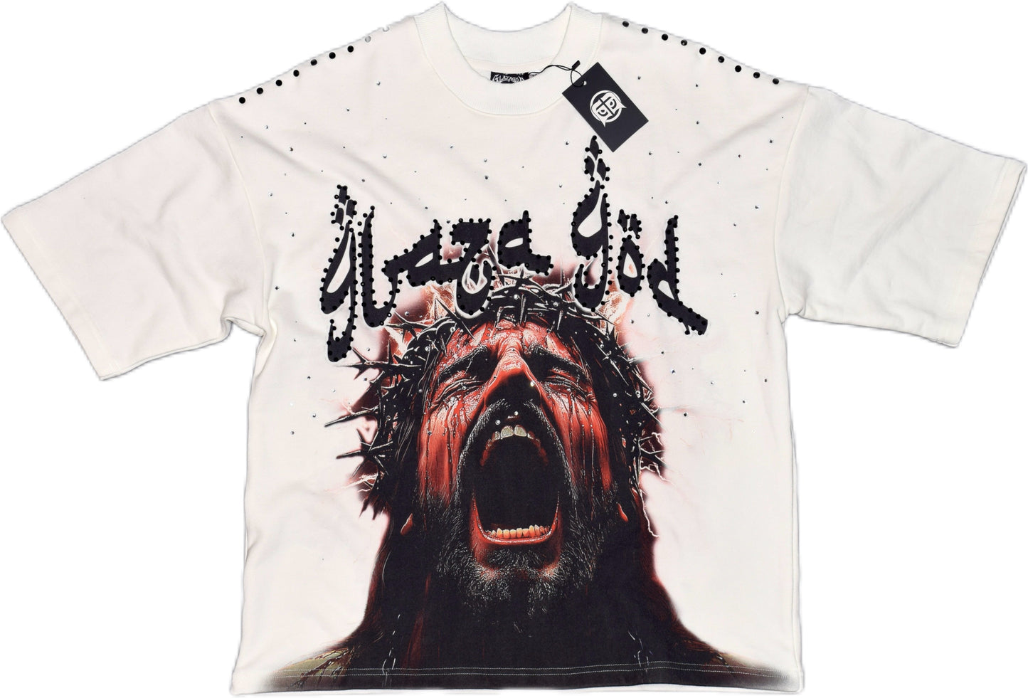 SUFRIMIENTO |WHITE|GLAZA- T-Shirt Oversized-007