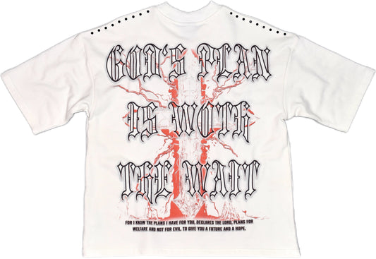 SUFRIMIENTO |WHITE|GLAZA- T-Shirt Oversized-007