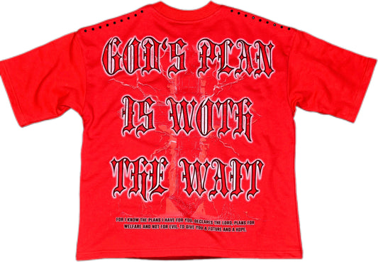 SUFRIMIENTO |RED|GLAZA- T-Shirt Oversized-006