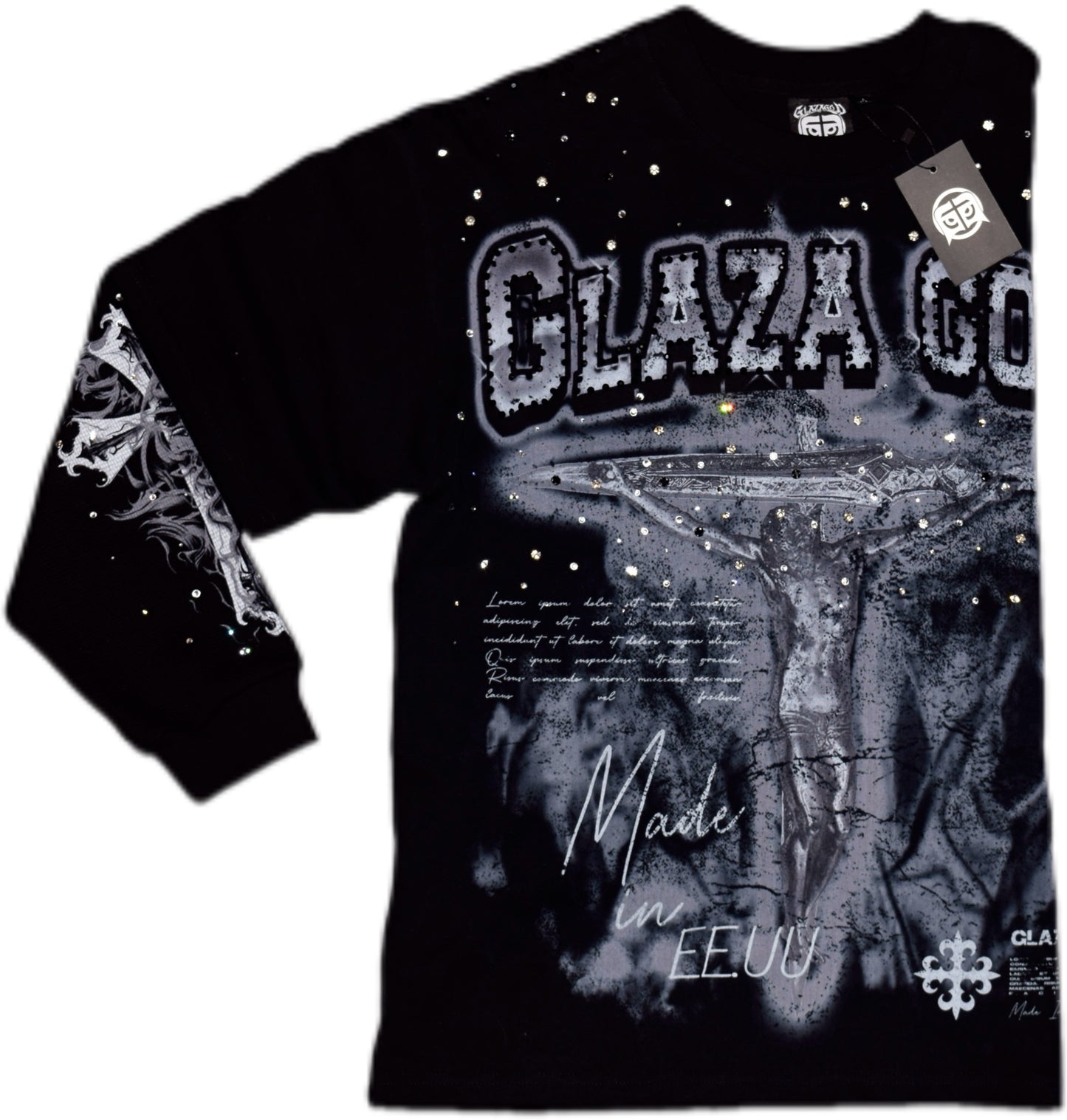 CRUCIFIXION | BLACK |GLAZA- Long Sleeve--02