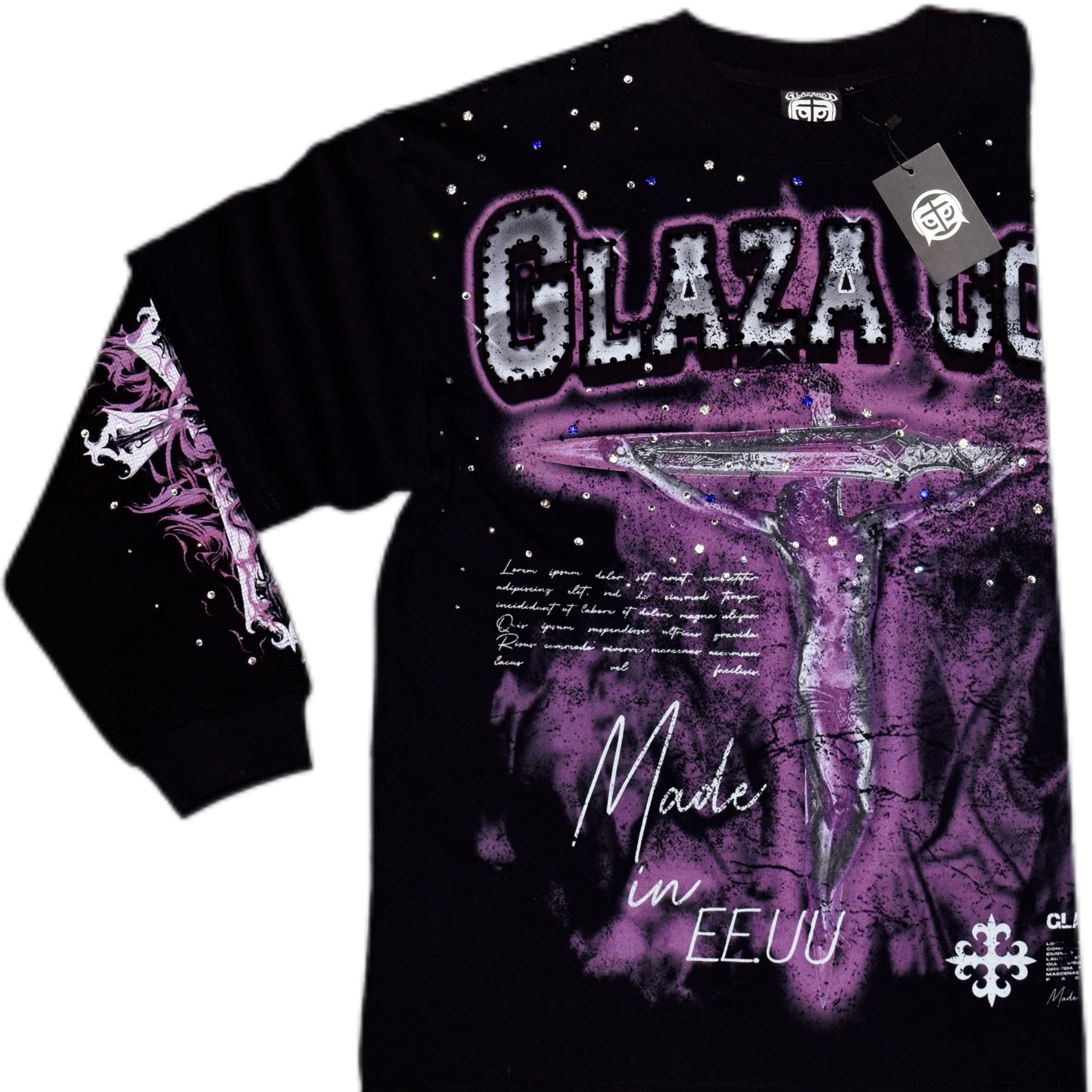 CRUCIFIXION | Purpura |GLAZA- Long Sleeve-03 – GLAZA GOD