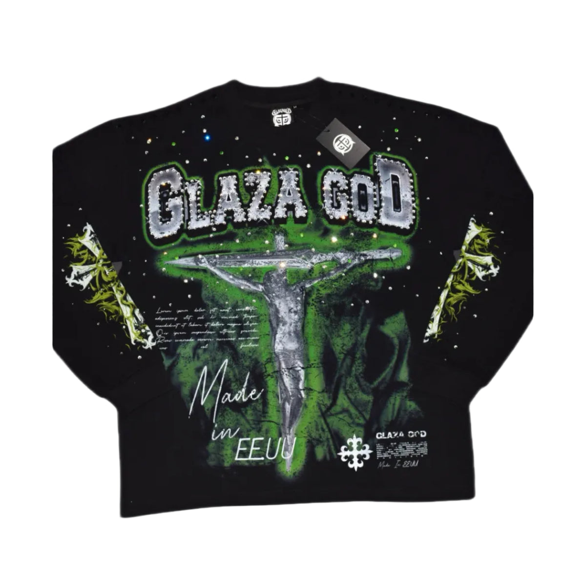CRUCIFIXION - Long Sleeve-GREEN VOL.122