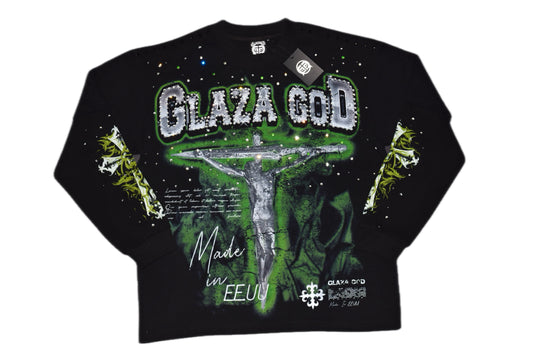 CRUCIFIXION | GOLD |GLAZA- Long Sleeve--06