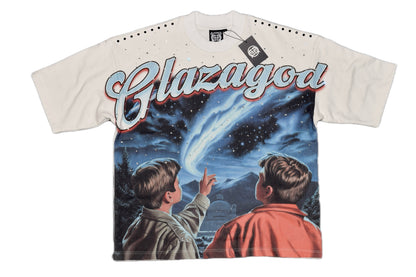 Sky |WHITE|GLAZA|- T-Shirt Oversized-001