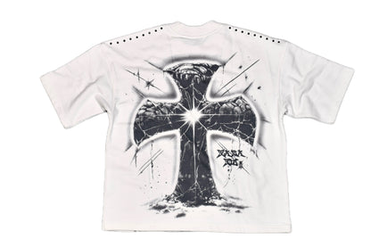 Explosive Cross |WHITE|GLAZA|- T-Shirt Oversized-001