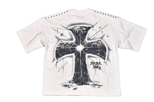 Explosive Cross |WHITE|GLAZA|- T-Shirt Oversized-001